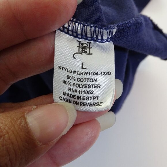 Ed Hardy Graphic Cropped T-shirt Blue Women Size L Y2K Indie Tattoo Art Grunge - Picture 7 of 11